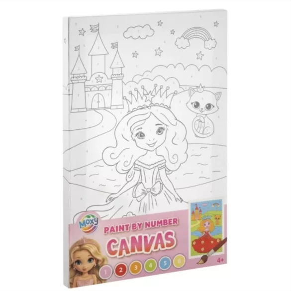 Moxy Maľovanie podľa čísel, 6 farieb – Princezná