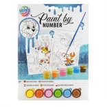 Moxy Maľovanie podľa čísel, A4, 6 farieb, 2 listy – Modrá