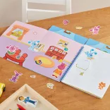 Melissa & Doug kreatívna hra, sada opakovane použiteľných nálepiek, Azúrové stopy a ty – Azúrové obľúbené miesta