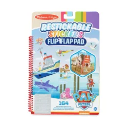   Melissa & Doug kreatívna hra, zošit s opakovane použiteľnými nálepkami, Paw Patrol – Zátoka dobrodružstiev