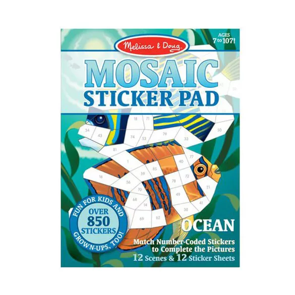 Melissa & Doug zošit s mozaikovými nálepkami Oceán