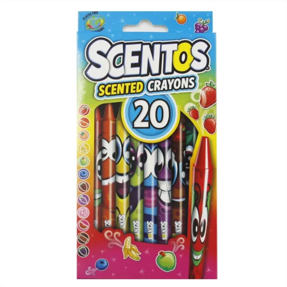 Scentos voňavé mastné kriedy, 20 ks