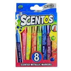 Scentos voňavá sada fixiek s metalickým leskom, 8 ks
