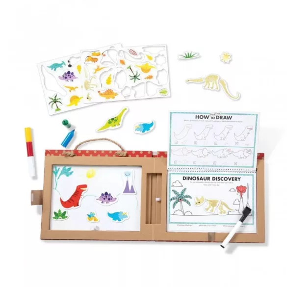 Melissa & Doug stierateľná kresba a magnetická hra s dinosaurami