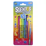 Scentos voňavé gélové perá, pastelové a neónové, 5 ks – rôzne