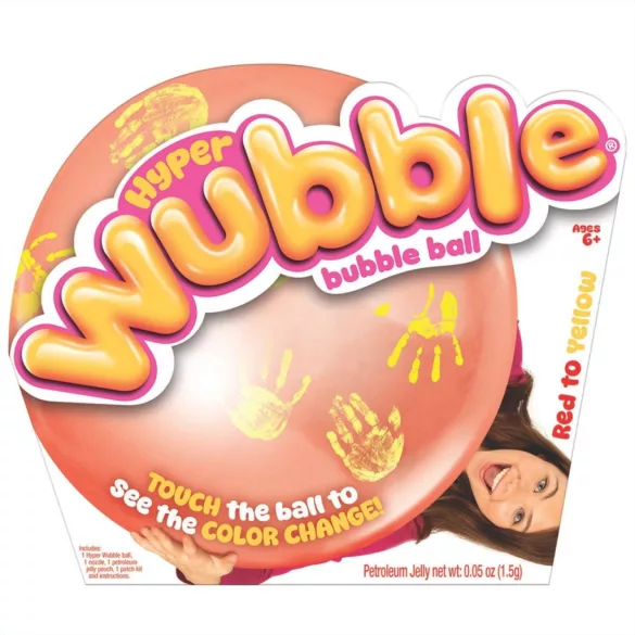 Hyper Wubble meniaca farbu, z červenej na žltú