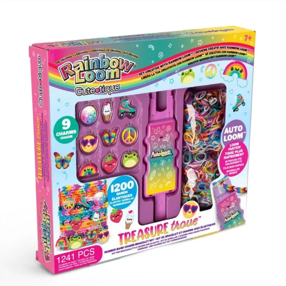 Rainbow Loom Auto Loom Cute-Tique sada na výrobu gumičkových náramkov, Kincsesbánya