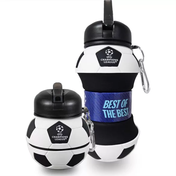 Hy-Pro Skladateľná fľaša v tvare futbalovej lopty UCL, Liga majstrov – 550 ml