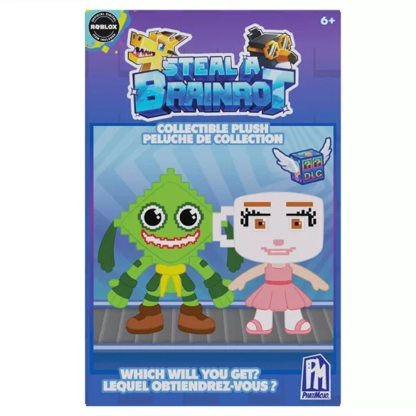 Phatmojo Steal a Brainrot prekvapenie plyšová figúrka s kódom DLC – 2 ks