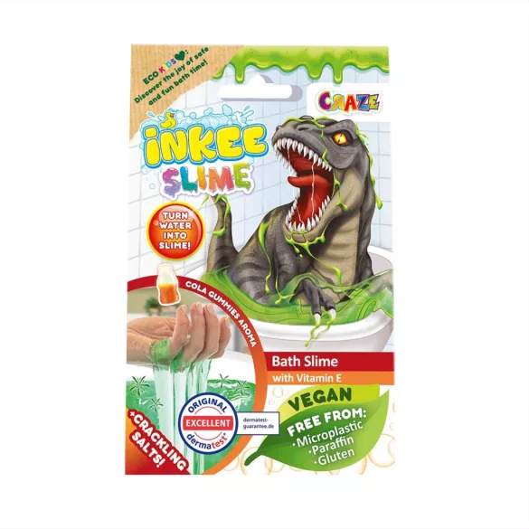 Craze Inkee vegánsky kúpeľový slime – s príchuťou dinosaurového koláča a gumových cukríkov