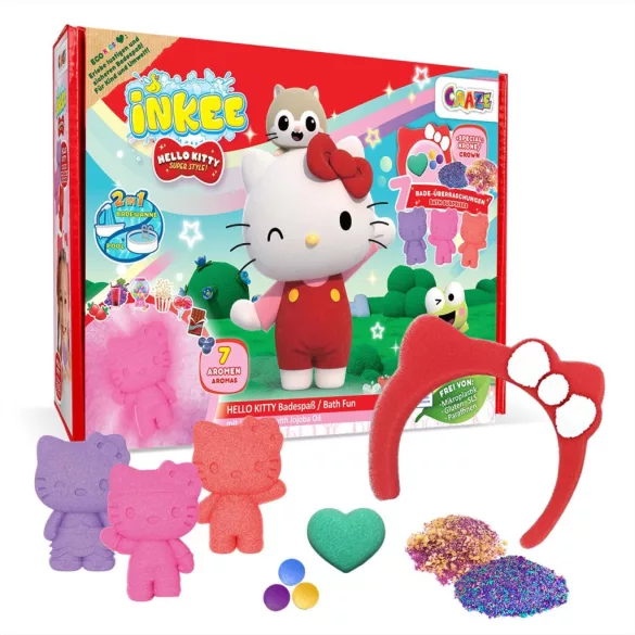 Craze Inkee vegánska veľká kúpeľová sada – Hello Kitty