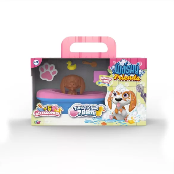 Washy Friends Color Reveal Špliechajúce psíky s vaňou a 5 doplnkami – Beagle