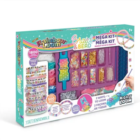 Rainbow Loom Auto Loom mega sada na výrobu gumičkových náramkov s korálikmi