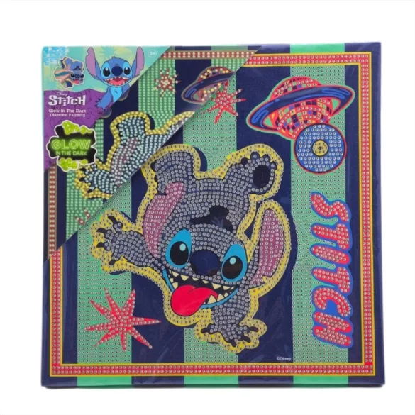 Canenco Diamantová maľba na plátne svietiaca v tme – Stitch
