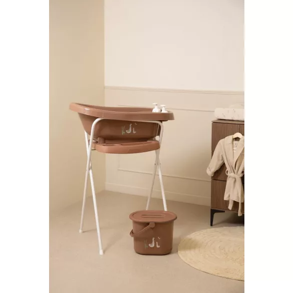 Bébé-Jou Click kovový stojan na vaničku 98 cm – Mocha Mousse/Dear Goose