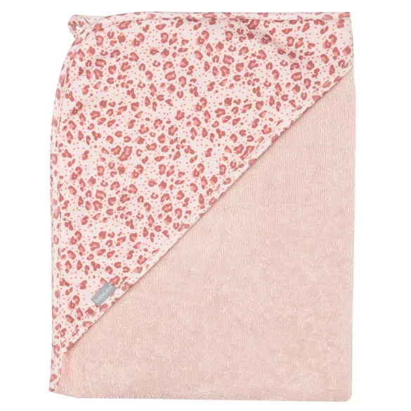 Bébé-Jou froté uterák s kapucňou zo 100 % bavlny – Leopard Pink