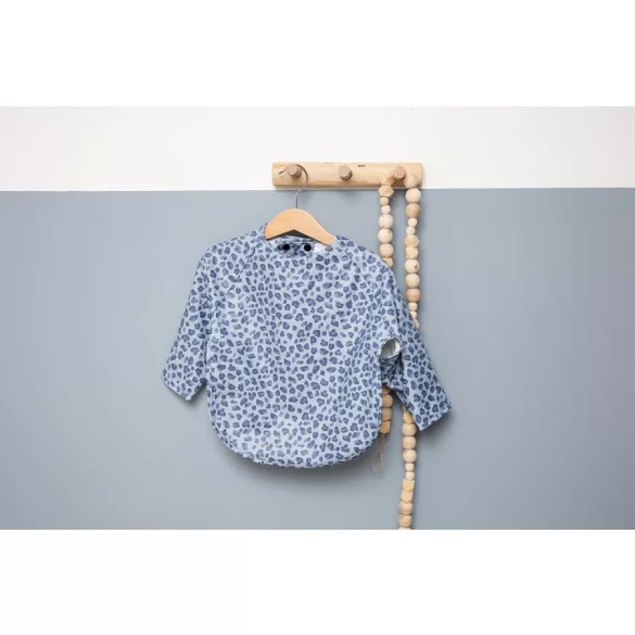 Bébé-Jou Zásterka s dlhými rukávmi - Leopard Blue