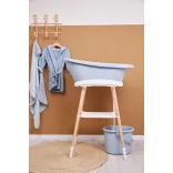Kúpeľná súprava Bébé-jou Sense 7-dielna s textilným košíkom v odtieni Celestial Blue