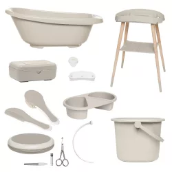   Digitálna kúpeľná sada Bébé-Jou Sense Plus, 8-dielna – Taupe