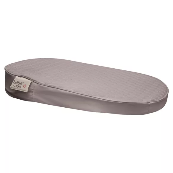 Bébé-Jou Vyhrievaná prešívaná podložka na prebaľovanie Quilted Waves vlny - Chalk Brown