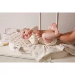 Bébé-Jou Vyhrievaná prešívaná podložka na prebaľovanie Quilted Waves vlny - Chalk Brown