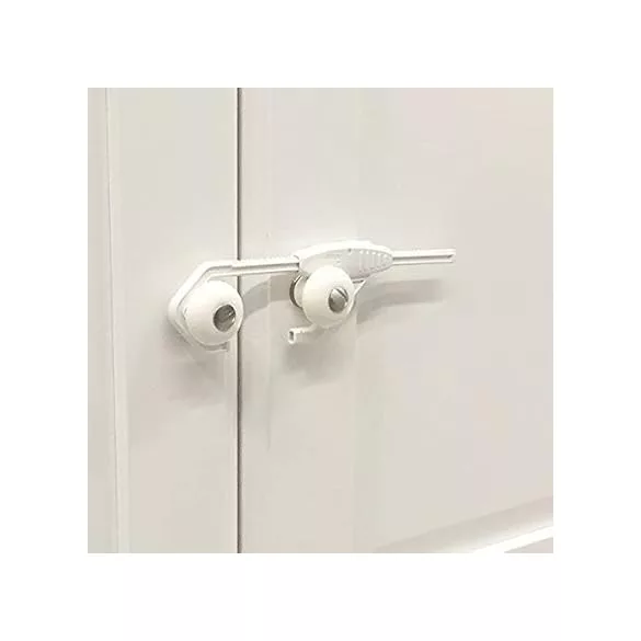 Baby Dan Slide Lock, zámok pripevniteľný na kľučku skrine, BIO, 2 ks