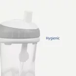 Difrax pohárik so slamkou 250 ml – tehlovo červený