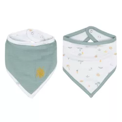   LUMA Bandana – šatka na zachytávanie slín, 2 ks – Tropical Island