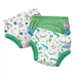   Bambino Mio plienky na odvykanie od plienok pre deti vo veku 3–4 rokov, trojbalenie, Green Jungle