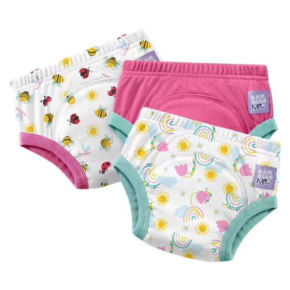 Bambino Mio plienky na odvykanie od plienok pre deti vo veku 3–4 rokov, trojbalenie, Garden Party
