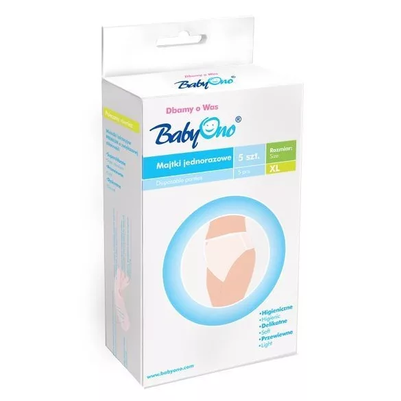 BabyOno Jednorazové tehotenské nohavičky, veľkosť L, 5 ks