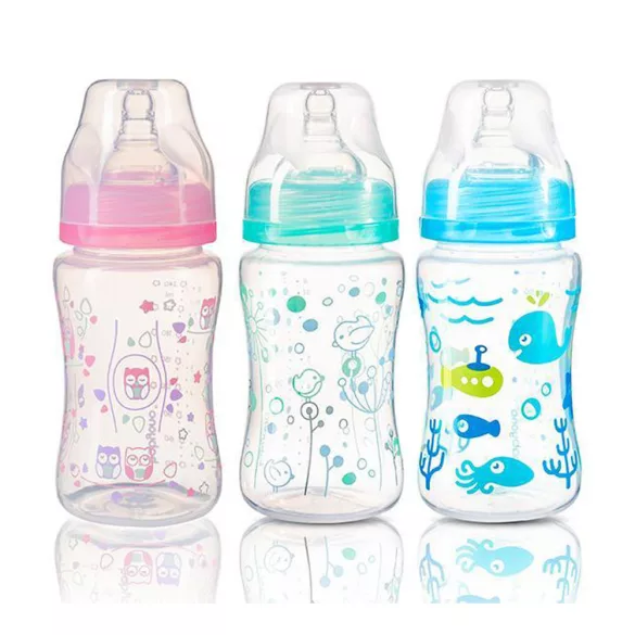 BabyOno umelá fľaša s širokým hrdlom proti kolike 240 ml 403