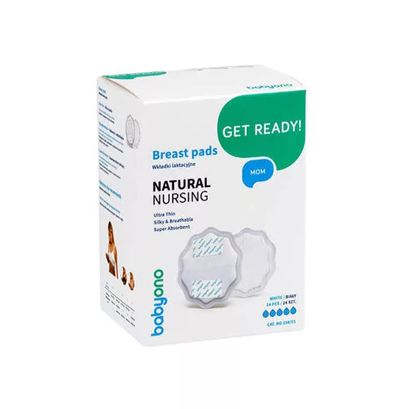BabyOno Vložky do podprsenky, Natural Nursing, jednorazové, 24 ks/balenie
