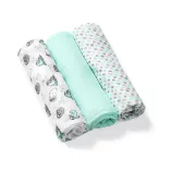 BabyOno Textilná plienka, farebná, 3 ks, bambusová, bledozelená, 397/04