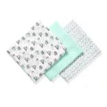 BabyOno Textilná plienka, farebná, 3 ks, bambusová, bledozelená, 397/04