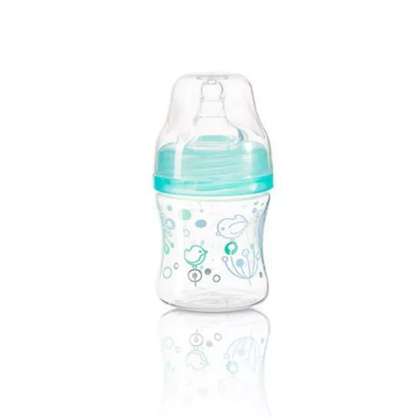 BabyOno plastová fľaša, so širokým hrdlom, Anti-Colic, 120 ml, mätová, 402/01