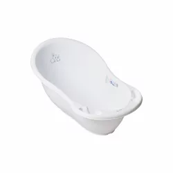 Detská vaňa Tega 86 cm s odtokom Zajačik biela