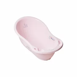 Detská vaňa Tega 86 cm s odtokom Zajačik svetloružová