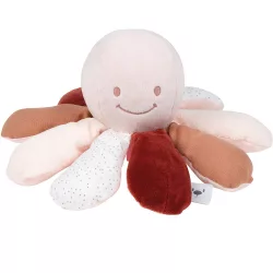   Nattou vzdelávacia hračka plyšová Lapidou Octopus - hrdzavá