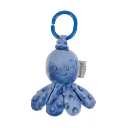   Nattou plyšová hračka na natiahnutie s vibráciou Lapidou – Octopus modrá