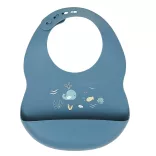 Nattou silikónová zásterka – printed infinity blue