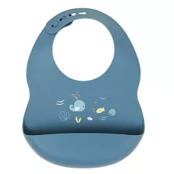 Nattou silikónová zásterka – printed infinity blue
