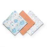 BabyOno Textilná plienka, farebná, 3 ks, broskyňová, 348/09