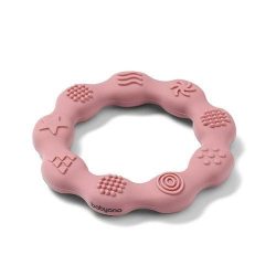 BabyOno hryzačka - RING silikónová pink 825/02