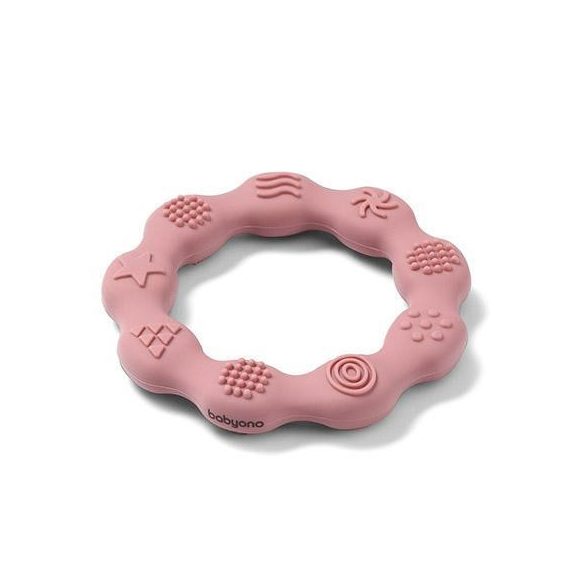 BabyOno hryzačka - RING silikónová pink 825/02