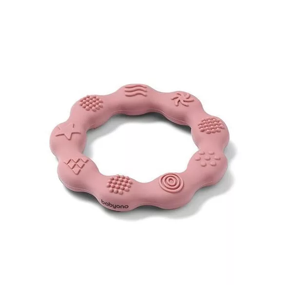 BabyOno hryzátko, RING, silikón, krúžok, ružové, 825/02