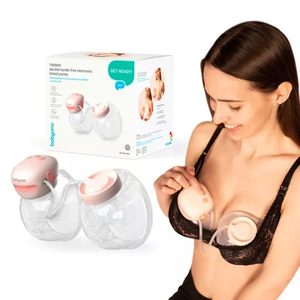 Odsávačka mlieka BabyOno Twinny, elektrická, nositeľná, dvojitá 1002
