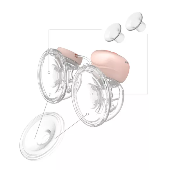 Náhradné diely k odsávačke BabyOno – lievik (2 ks) a silikónová vložka (1 ks) Twinny 1002 KIT II.