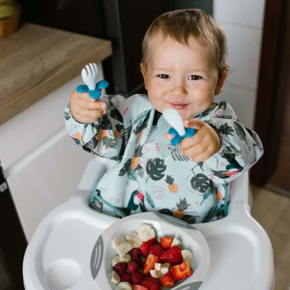 BabyOno Zásterka, s dlhými rukávmi, nepremokavá, Tukans, 6 mesiacov – 2 roky, 1476/02