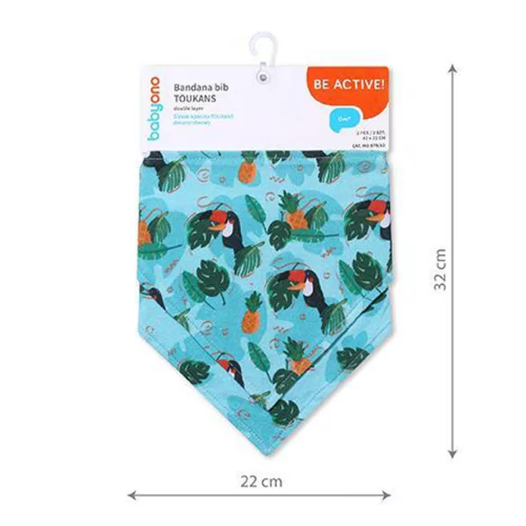 BabyOno Zásterka, trojuholníková, 2 ks, Toukans, 879/12
